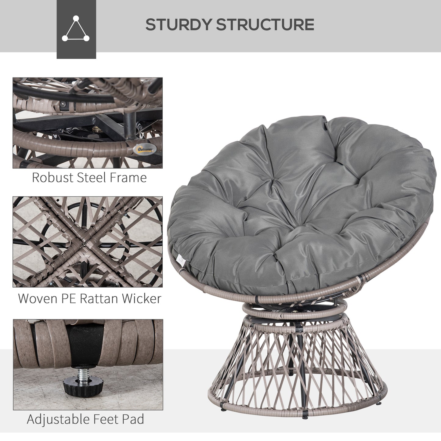 outsunny-360-swivel-rattan-papasan-moon-bowl-chair-round-lounge-garden-wicker-basket-seat-with-padded-cushion-oversized-for-outdoor-indoor-grey