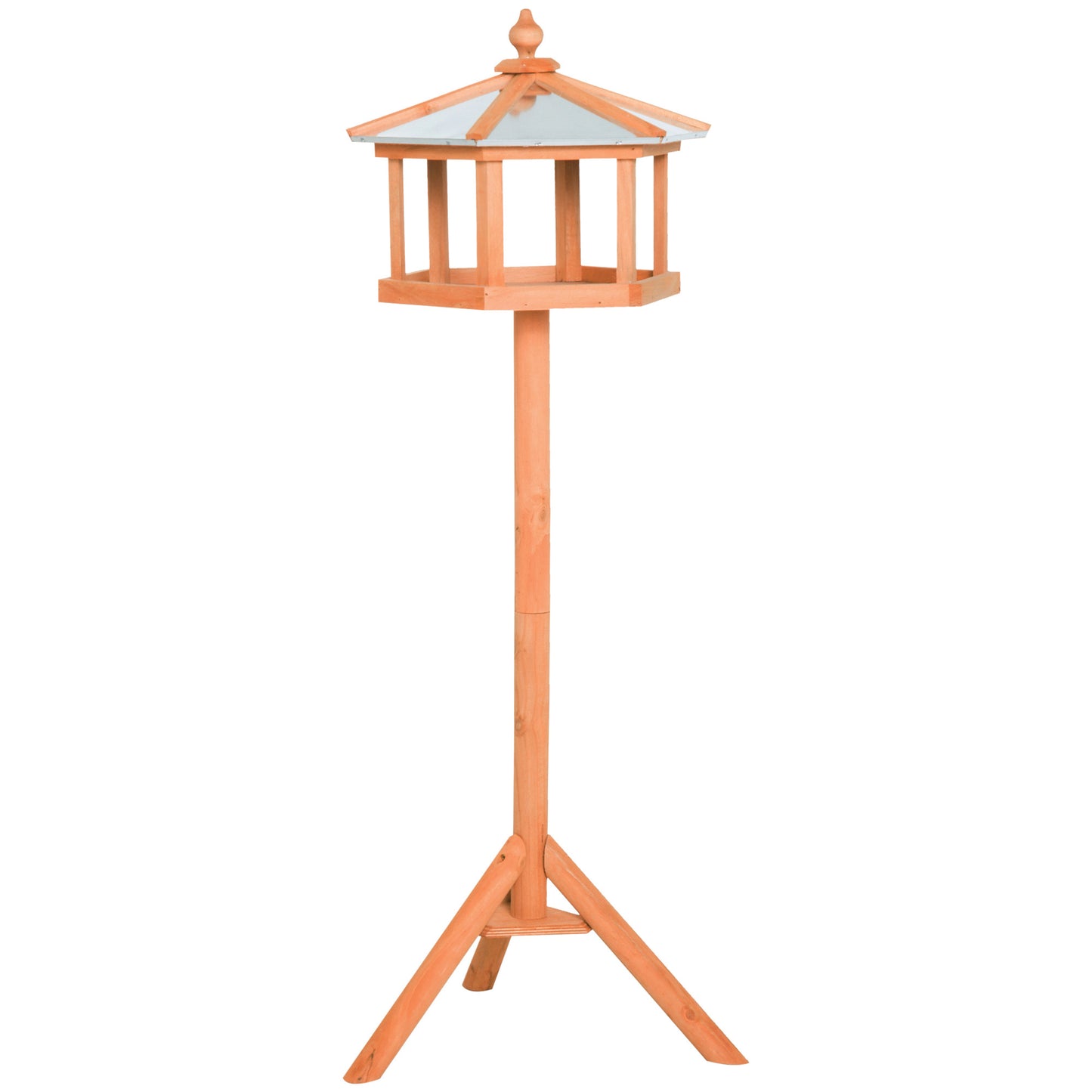 PawHut Deluxe Bird Stand Feeder Table Feeding Station Wooden Garden Wood Coop Parrot Stand 113cm High New