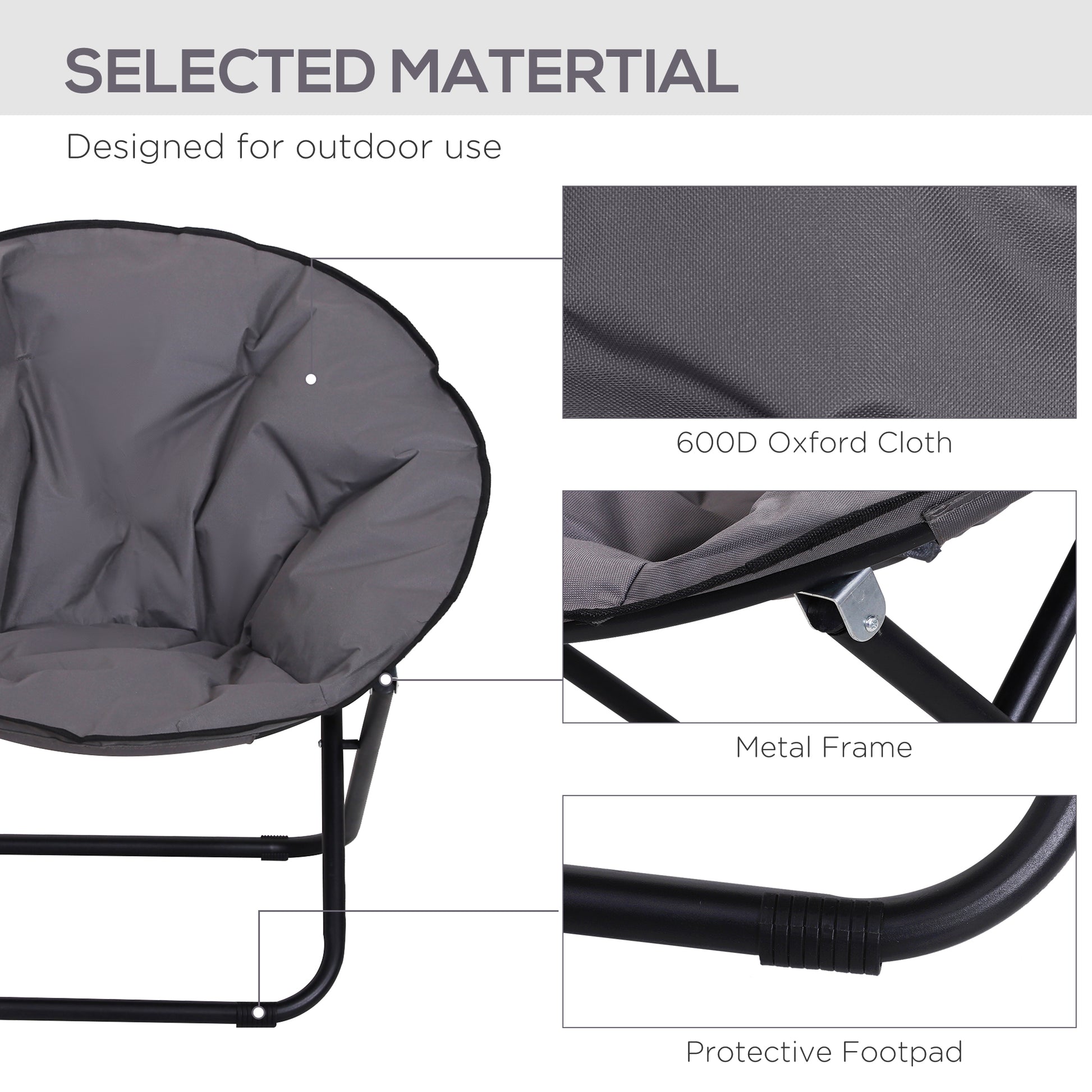 outsunny-garden-folding-portable-padded-saucer-moon-chair-padded-round-outdoor-camping-travel-fishing-seat-grey