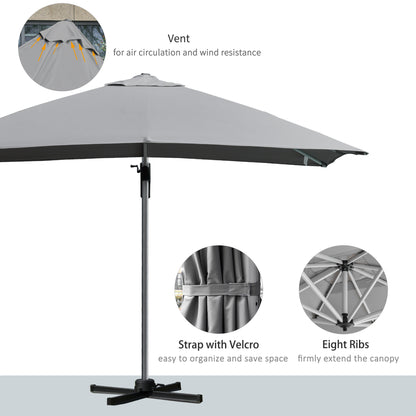 outsunny-3-x-3m-square-cantilever-roma-parasol-garden-sun-umbrella-canopy-sun-shade-aluminium-360-rotating-cross-base-light-grey-outdoor