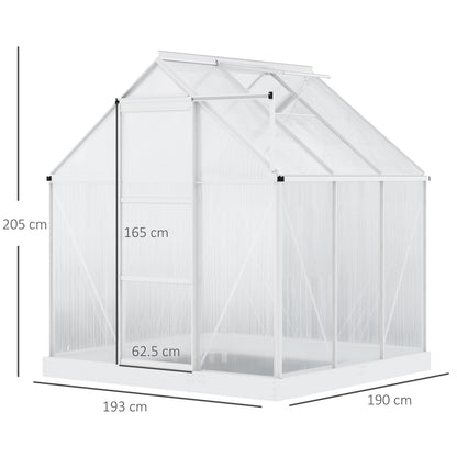 outsunny-6-x-6-ft-walk-in-greenhouse-polycarbonate-lean-to-greenhouse-grow-house-w-aluminium-frame-sliding-door-adjustable-window