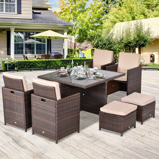 outsunny-9pc-rattan-garden-furniture-set-8-seater-wicker-outdoor-dining-set-chairs-footrest-table-thick-cushion-brown