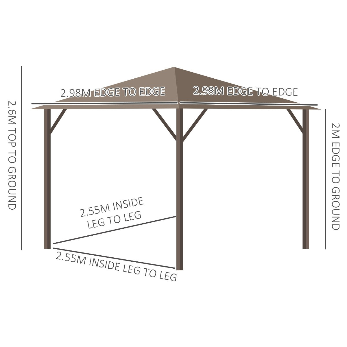 outsunny-3-x-3-meters-patio-aluminium-gazebo-hardtop-metal-roof-canopy-party-tent-garden-outdoor-shelter-with-mesh-curtains-side-walls-brown