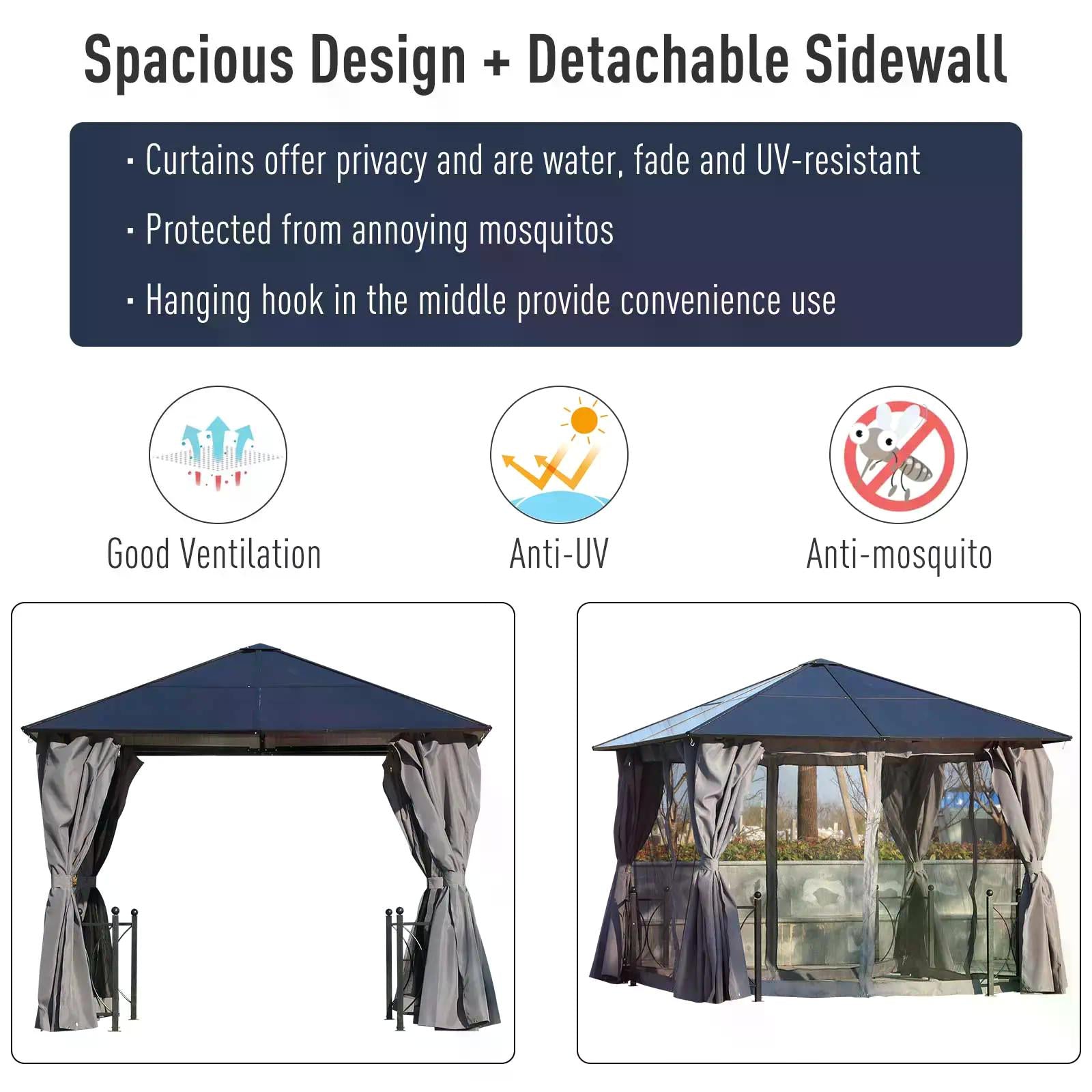 outsunny-3-x-3m-hardtop-gazebo-canopy-with-polycarbonate-roof-steel-aluminium-frame-garden-pavilion-with-mosquito-netting-and-curtains-black