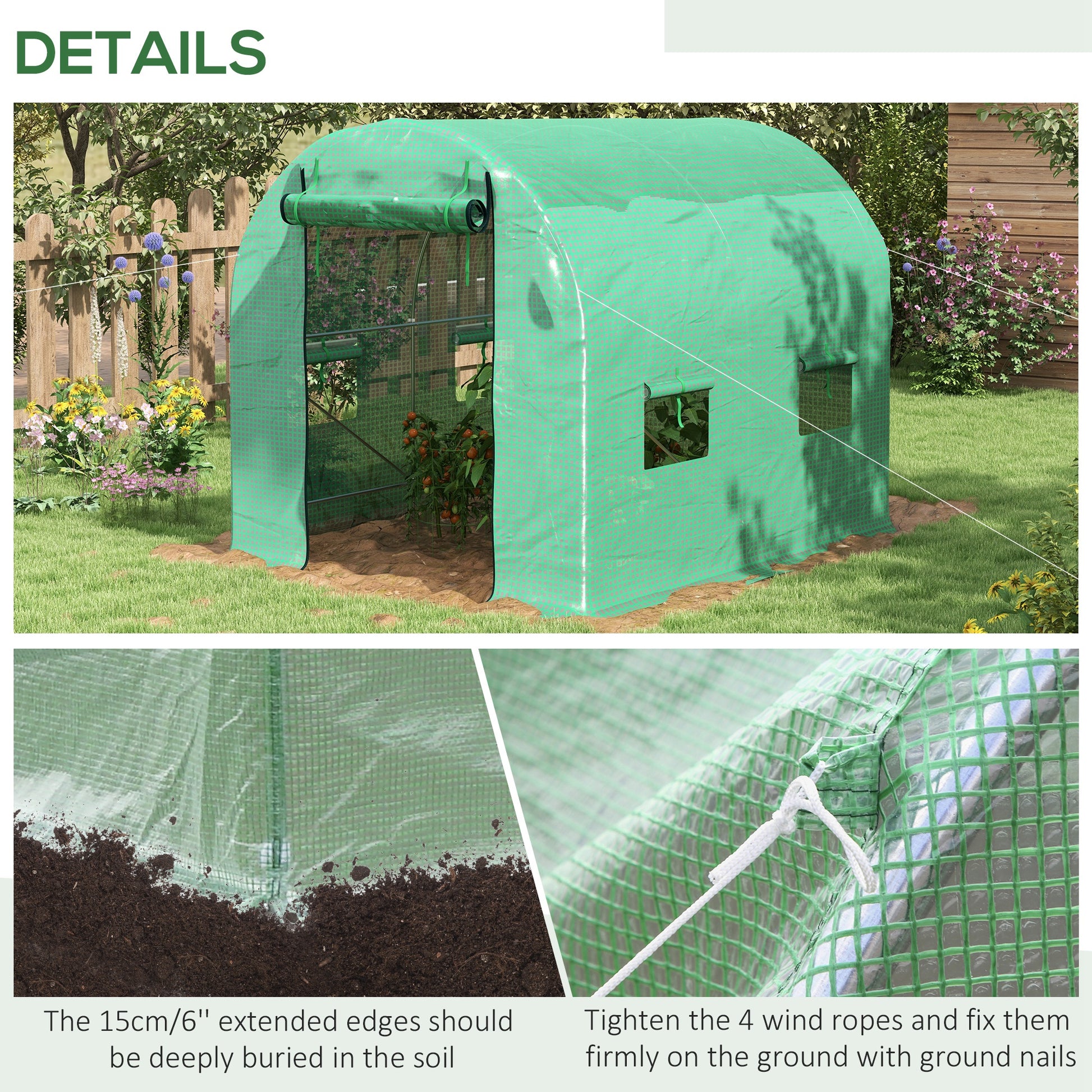 outsunny-2-5-x-2m-walk-in-polytunnel-greenhouse-with-steel-frame-pe-cover-roll-up-door-and-4-windows-green