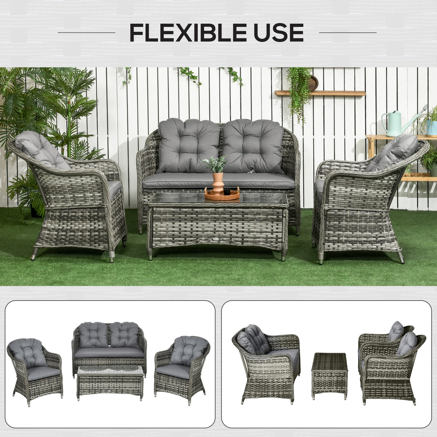 outsunny-4-pieces-pe-rattan-wicker-sofa-set-outdoor-conservatory-furniture-lawn-patio-coffee-table-w-cushion-grey