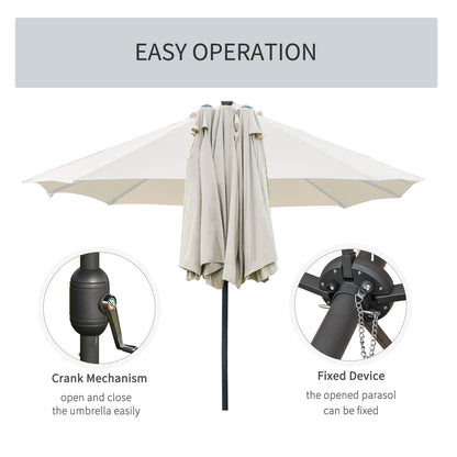 outsunny-4-4m-double-sided-sun-umbrella-garden-parasol-patio-sun-shade-outdoor-with-led-solar-light-cream-white