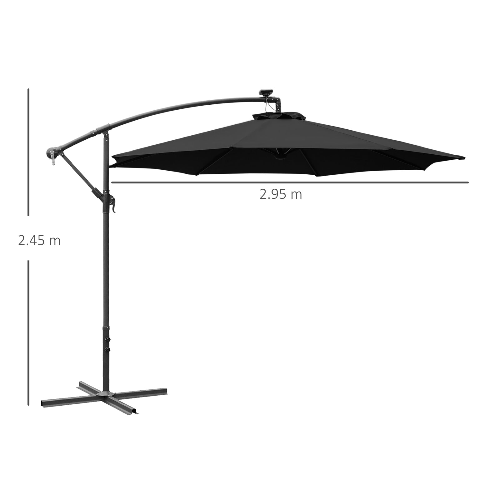 outsunny-3m-led-banana-parasol-garden-cantilever-umbrella-with-solar-lights-crank-handle-and-cross-base-hanging-sun-shade-black