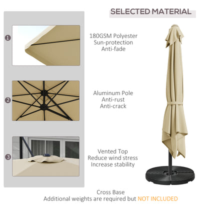 outsunny-3m-cantilever-roma-parasol-hanging-garden-parasol-aluminium-square-patio-umbrella-with-crank-handle-and-tilt-outdoor-patio-sun-shade-with-vented-top-8-ribs-cross-base-khaki