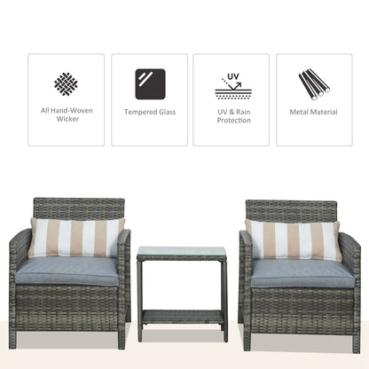 outsunny-garden-rattan-furniture-3-pieces-patio-bistro-set-wicker-weave-conservatory-sofa-chair-table-set-with-cushion-pillow-grey