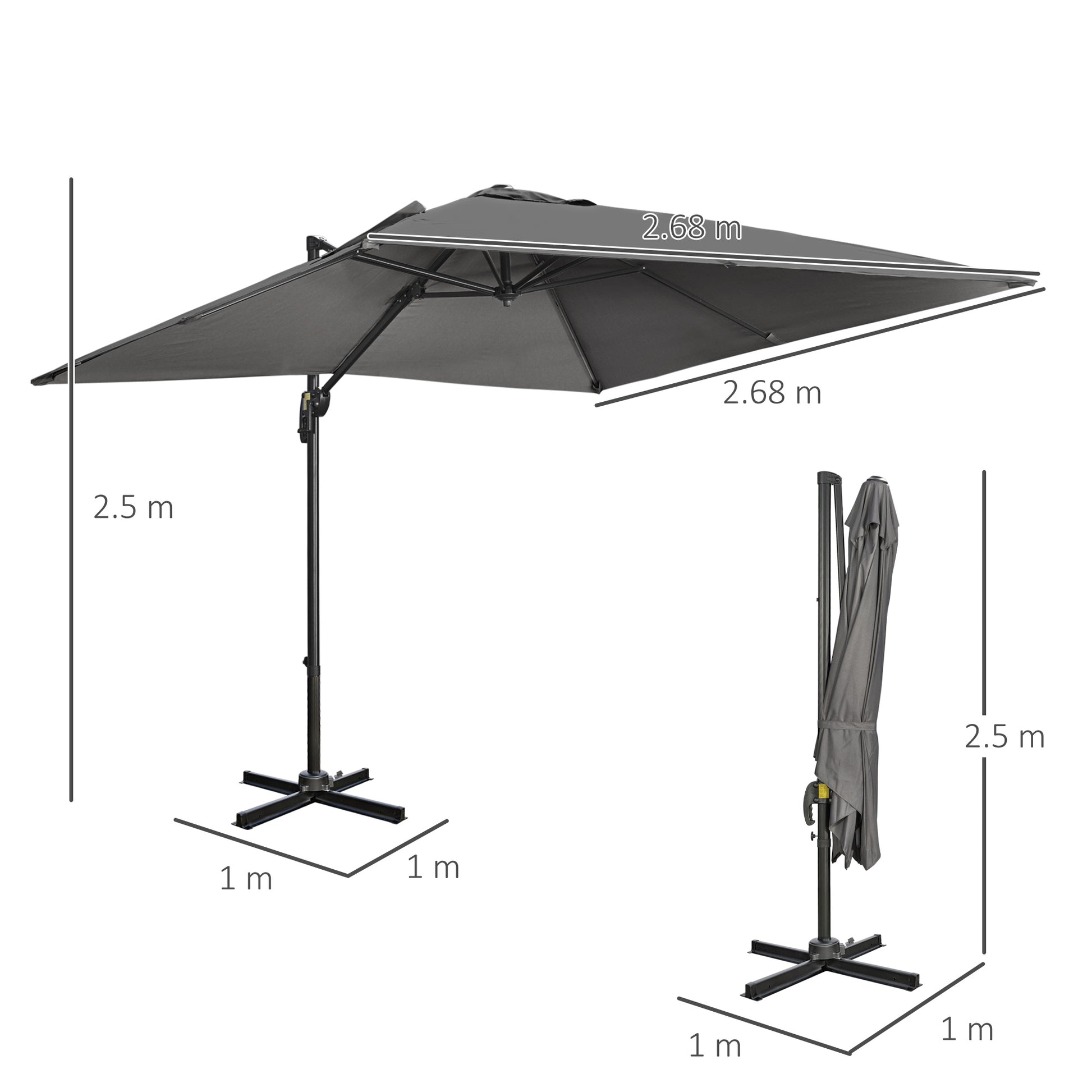 outsunny-2-7-x-2-7-m-cantilever-parasol-square-overhanging-umbrella-with-cross-base-crank-handle-tilt-360-rotation-and-aluminium-frame-dark-grey