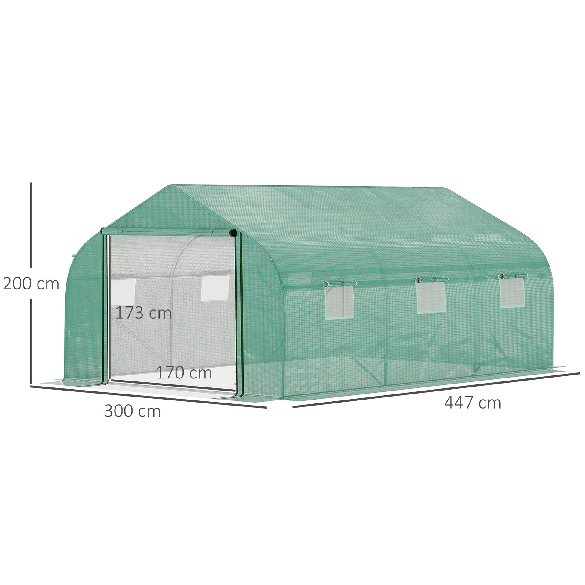 outsunny-4-47-x-3-x-2m-walk-in-tunnel-greenhouse-portable-polytunnel-tent-plant-hot-house-with-pe-cover-zippered-roll-up-door-and-6-windows-green