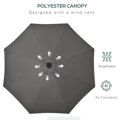 outsunny-garden-24-led-light-parasol-outdoor-tilt-sun-umbrella-patio-club-party-event-manual-sun-shade-w-hand-crank-grey