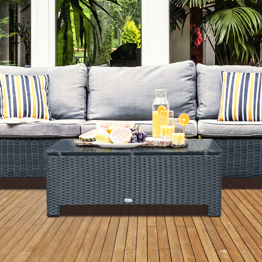 outsunny-rattan-garden-furniture-coffee-table-patio-iron-frame-tempered-glass-black