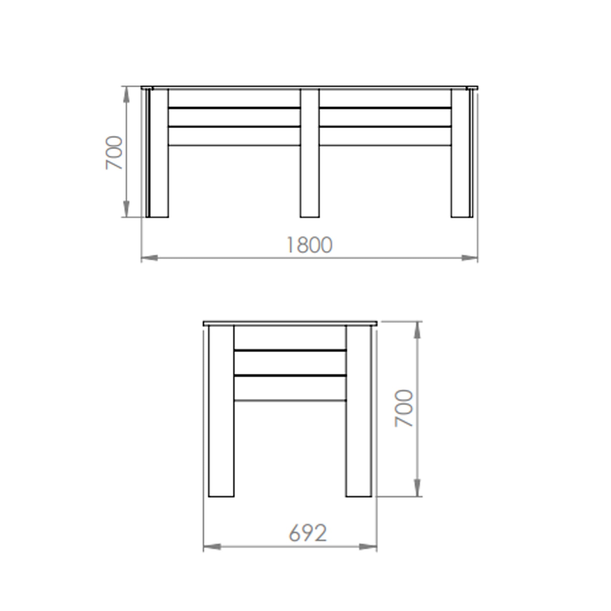 Carlton 1.8M Raised  Planter