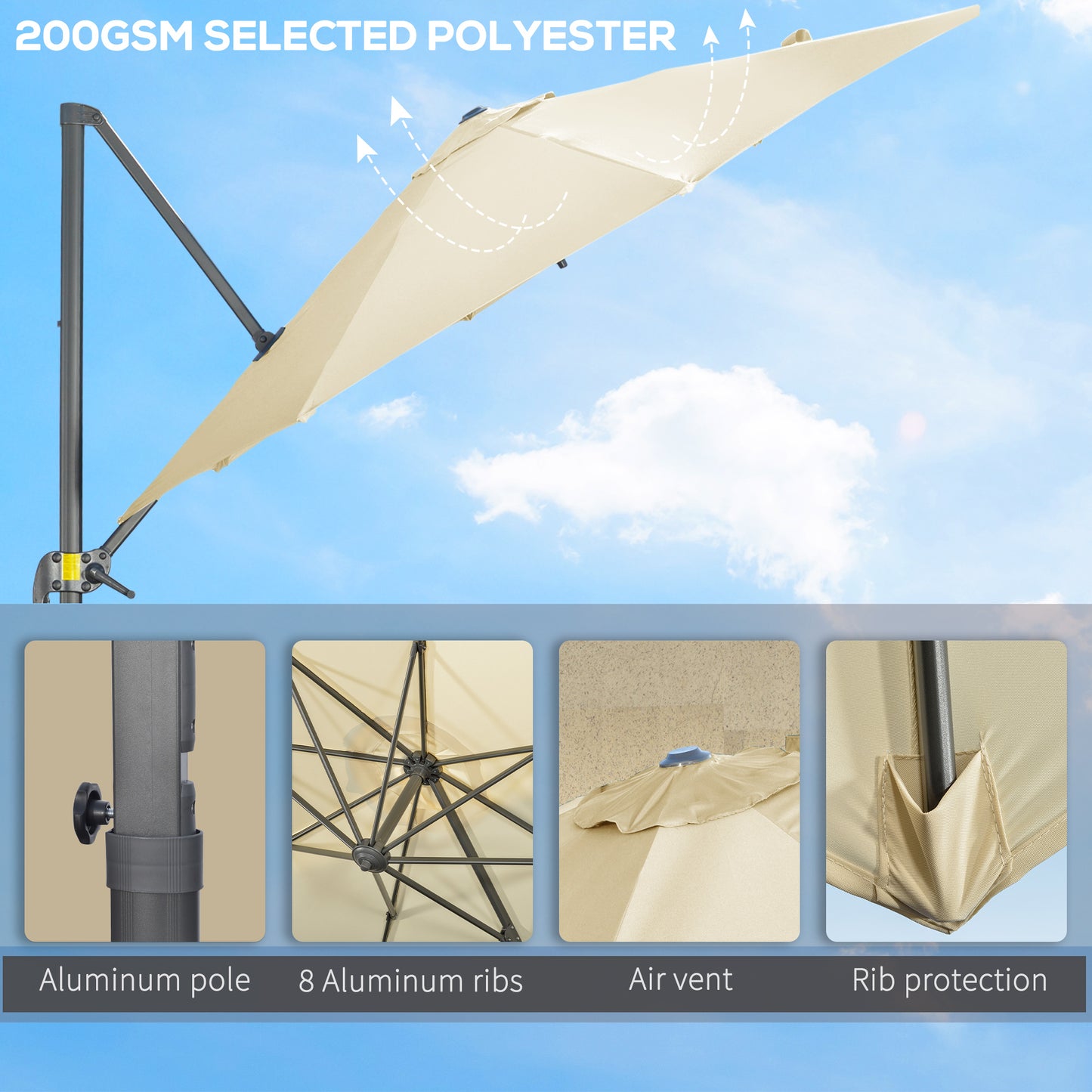 outsunny-3-x-3m-cantilever-parasol-with-cross-base-garden-umbrella-with-360-rotation-crank-handle-and-tilt-for-outdoor-patio-cream-white