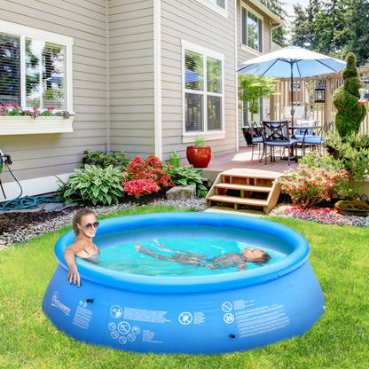 outsunny-inflatable-family-swimming-pool-family-sized-round-paddling-pool-w-hand-pump-for-kids-adults-outdoor-garden-274cm-x-76cm-blue