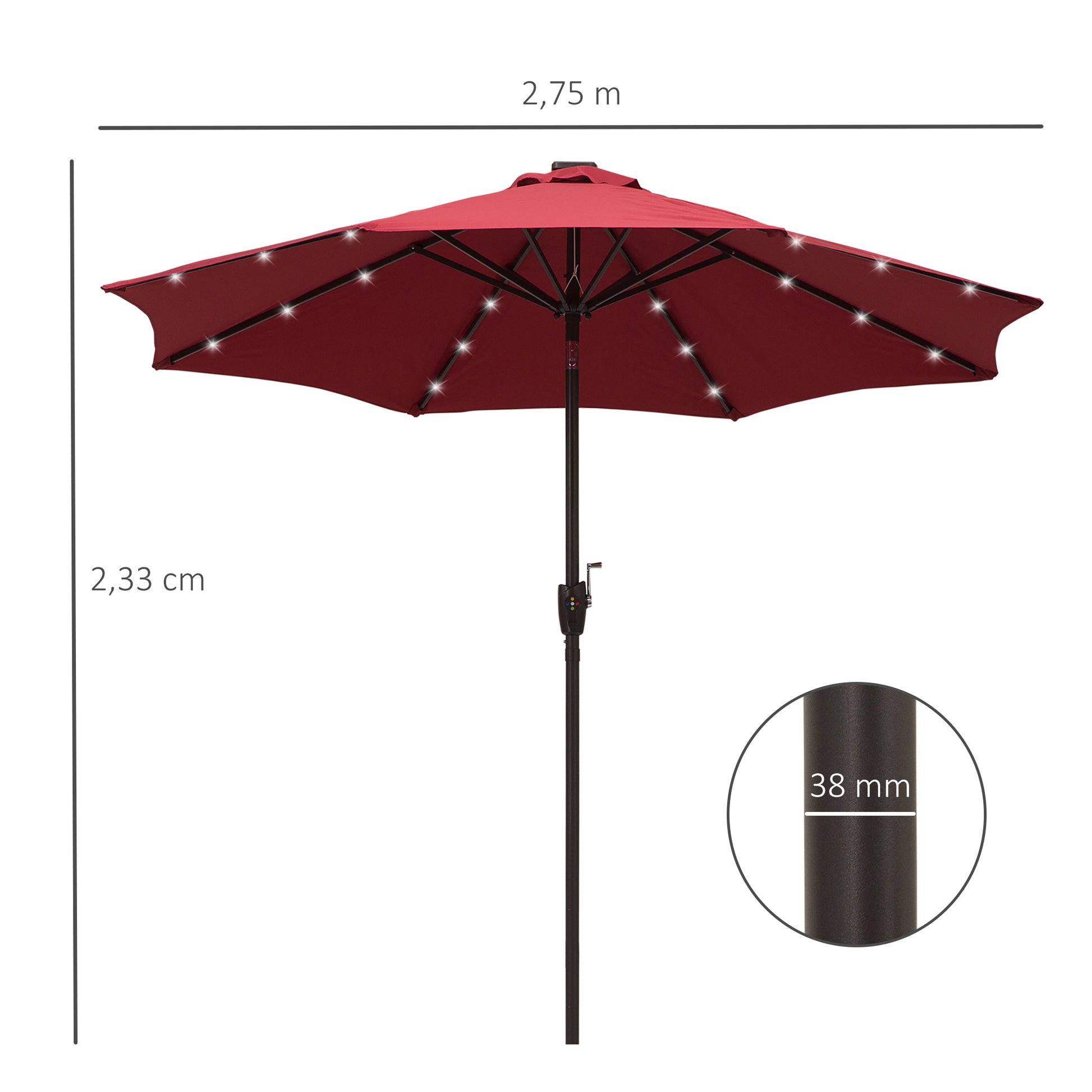 outsunny-2-7m-garden-24-led-light-parasol-solar-outdoor-tilt-sun-umbrella-patio-club-party-event-manual-sun-shade-w-hand-crank-and-8-ribs-red