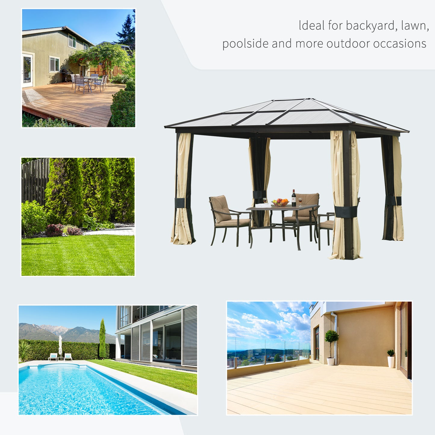 outsunny-3-6-x-3m-hardtop-gazebo-canopy-with-polycarbonate-roof-and-aluminium-frame-garden-pavilion-with-mosquito-netting-and-curtains-brown