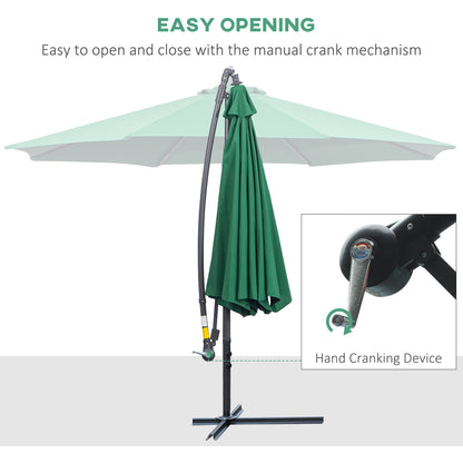 outsunny-3m-garden-banana-parasol-hanging-cantilever-umbrella-with-crank-handle-and-cross-base-for-outdoor-sun-shade-green