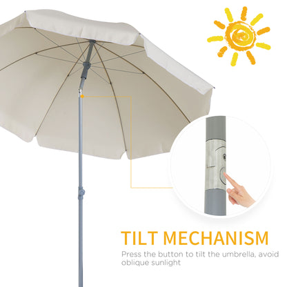 outsunny-2-2m-tilt-beach-umbrella-parasol-cream-white