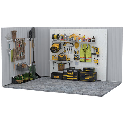 outsunny-6-5ft-x-3-5ft-metal-garden-storage-shed-for-outdoor-tool-storage-with-double-sliding-doors-and-4-vents-grey