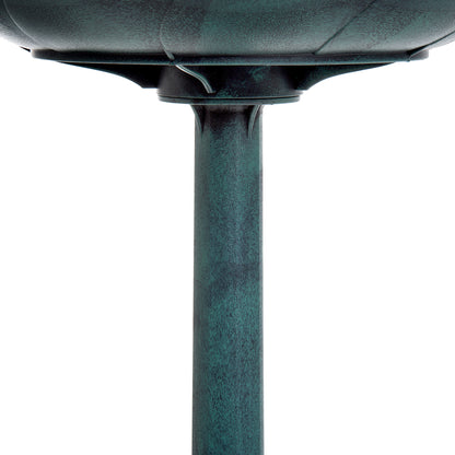 outsunny-garden-bird-bath-outdoor-decrative-garden-feeder-stand-with-scallop-like-pattern-time-worn-finish-50cm-green