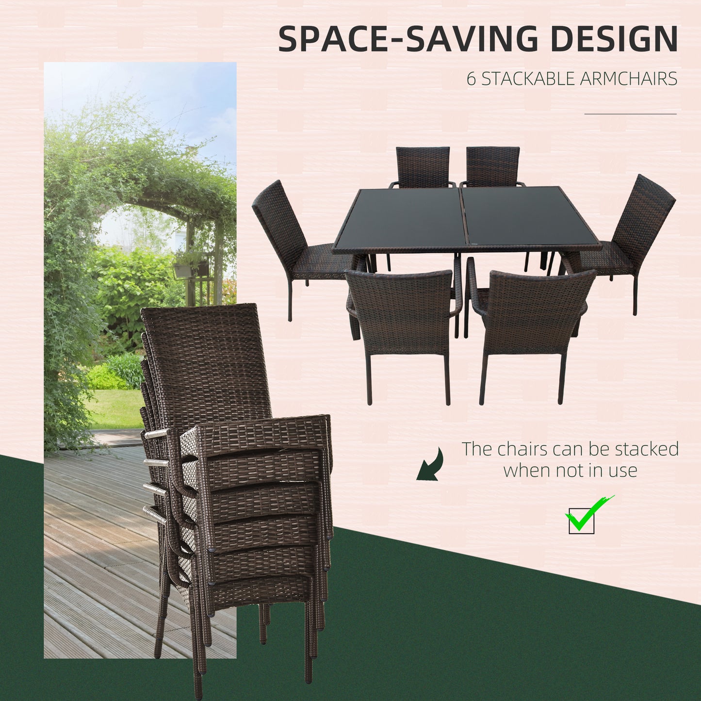 outsunny-6-seater-rattan-dining-set-6-wicker-weave-chairs-tempered-glass-top-dining-table-6-seater-outdoor-backyard-garden-furniture-brown