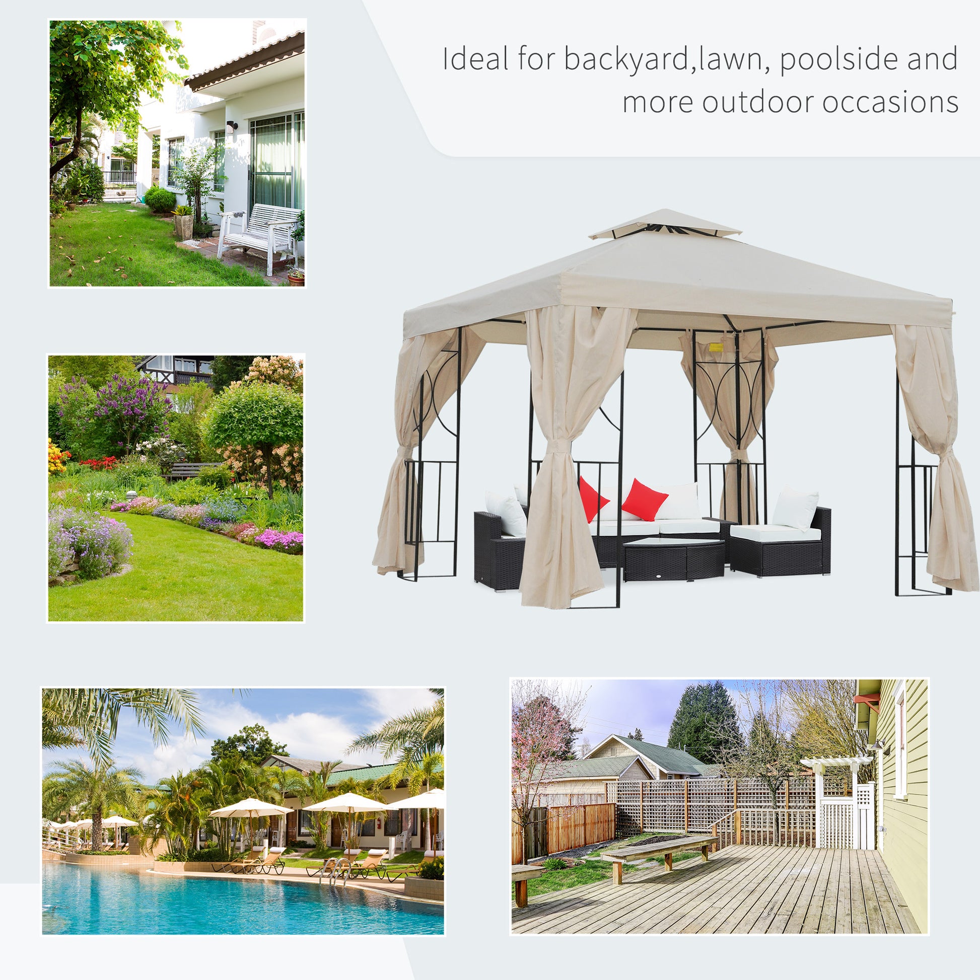 outsunny-3-x-3-m-garden-metal-gazebo-marquee-patio-wedding-party-tent-canopy-shelter-with-pavilion-sidewalls-beige