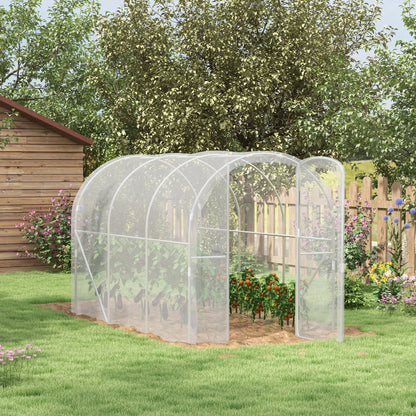 outsunny-polytunnel-greenhouse-walk-in-grow-house-with-pe-cover-door-and-galvanised-steel-frame-3-x-2-x-2m-clear