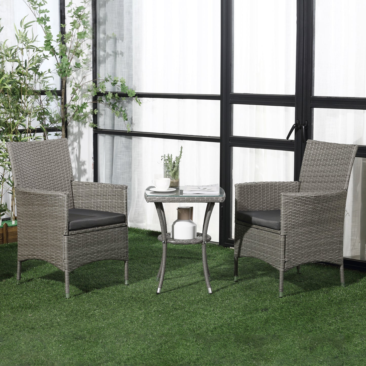 outsunny-three-piece-rattan-bistro-set-with-cushions-garden-furniture-wicker-weave-conservatory-companion-chair-table-set-grey