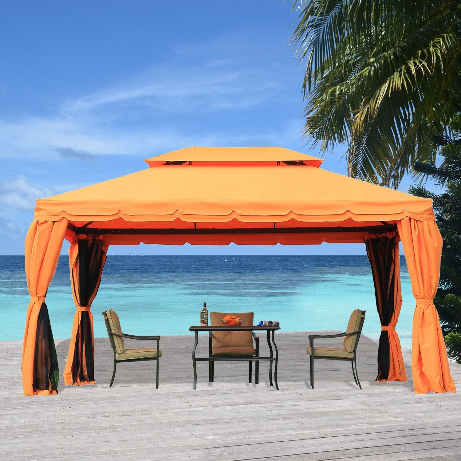 outsunny-3-x-4-m-aluminium-metal-gazebo-marquee-canopy-pavilion-patio-garden-party-tent-shelter-with-nets-and-sidewalls-orange