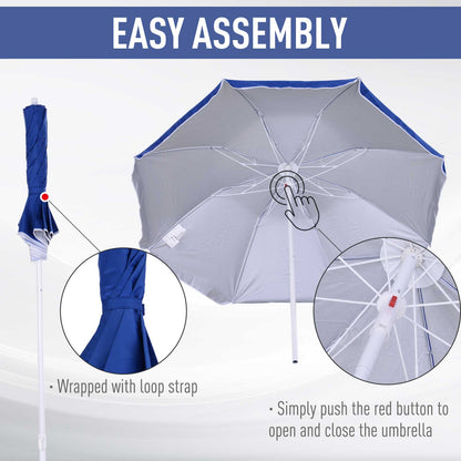 outsunny-1-7m-x-2m-tilted-steel-frame-beach-parasol-blue