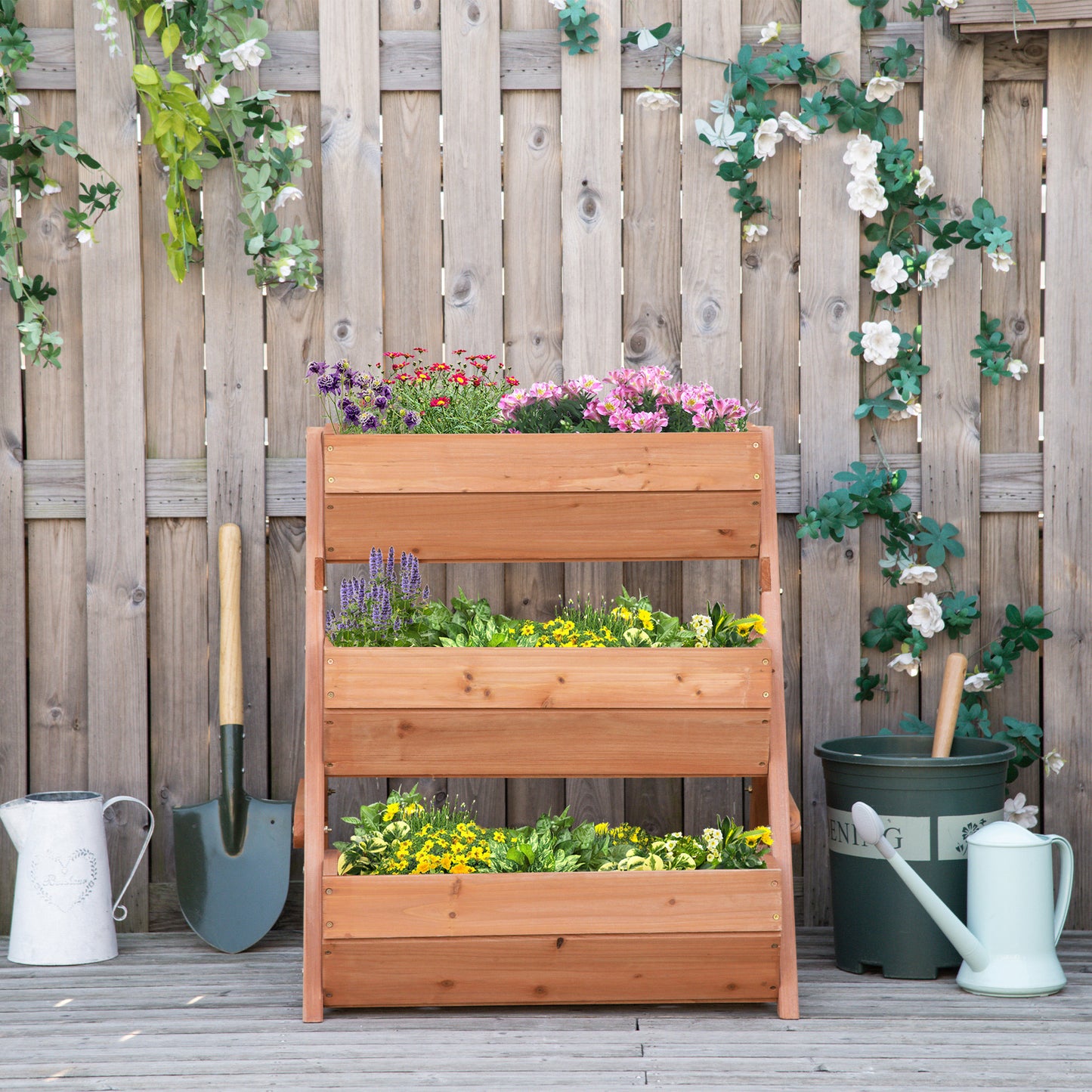 outsunny-3-tier-raised-garden-bed-wooden-elevated-planter-box-kit-66l-for-flower-vegetable-herb-65x75x78cm-brown