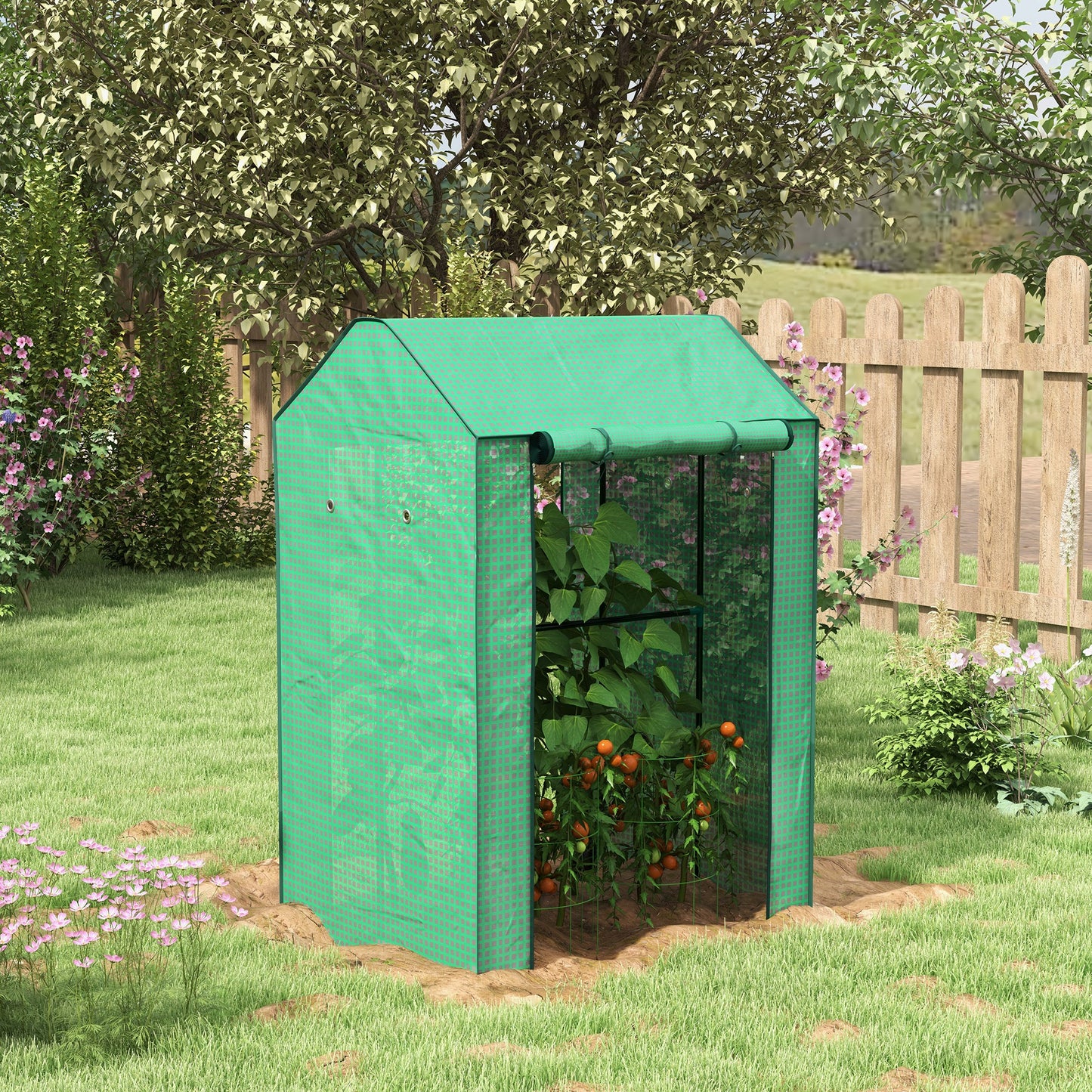 outsunny-2-room-green-house-mini-greenhouse-with-2-roll-up-doors-vent-holes-and-reinforced-cover-100-x-80-x-150cm