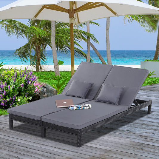 outsunny-2-seater-garden-double-rattan-sun-lounger-companion-reclining-recliner-wicker-weave-patio-outdoor-furniture-cushioned-black