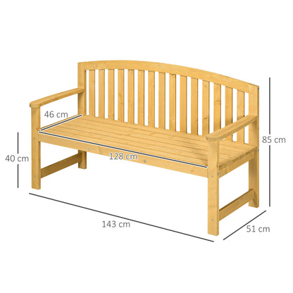 outsunny-2-seater-wooden-garden-bench-with-armrest-outdoor-furniture-chair-for-park-balcony-orange