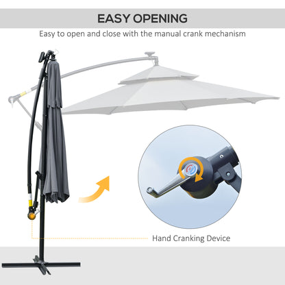 outsunny-3m-cantilever-banana-parasol-hanging-umbrella-with-double-roof-led-solar-lights-crank-8-sturdy-ribs-and-cross-base-for-outdoor-garden