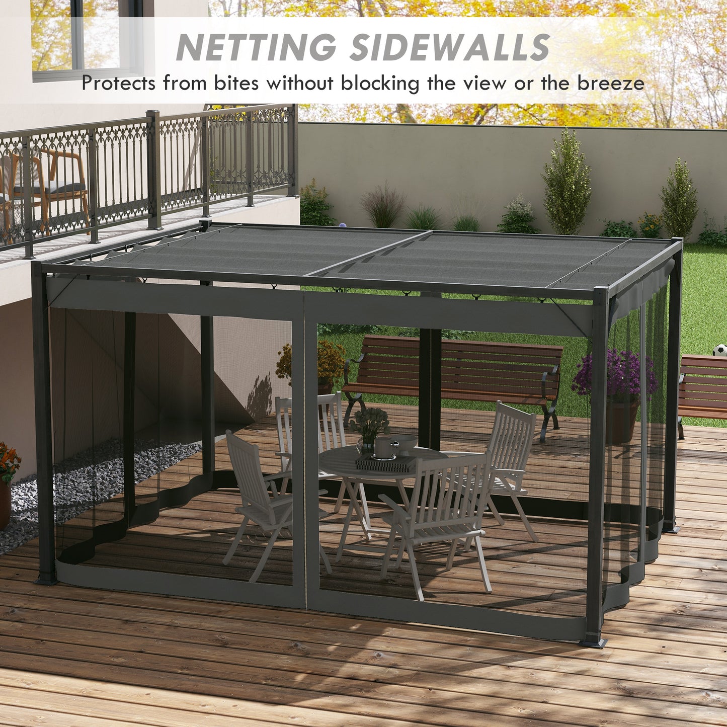 outsunny-3-x-4m-retractable-pergola-garden-gazebo-shelter-with-nettings-for-grill-patio-deck-dark-grey