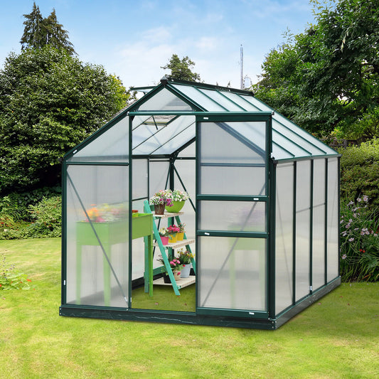 outsunny-large-walk-in-greenhouse-aluminium-frame-greenhouse-garden-plants-grow-galvanized-base-w-slide-door-6-x-8-ft