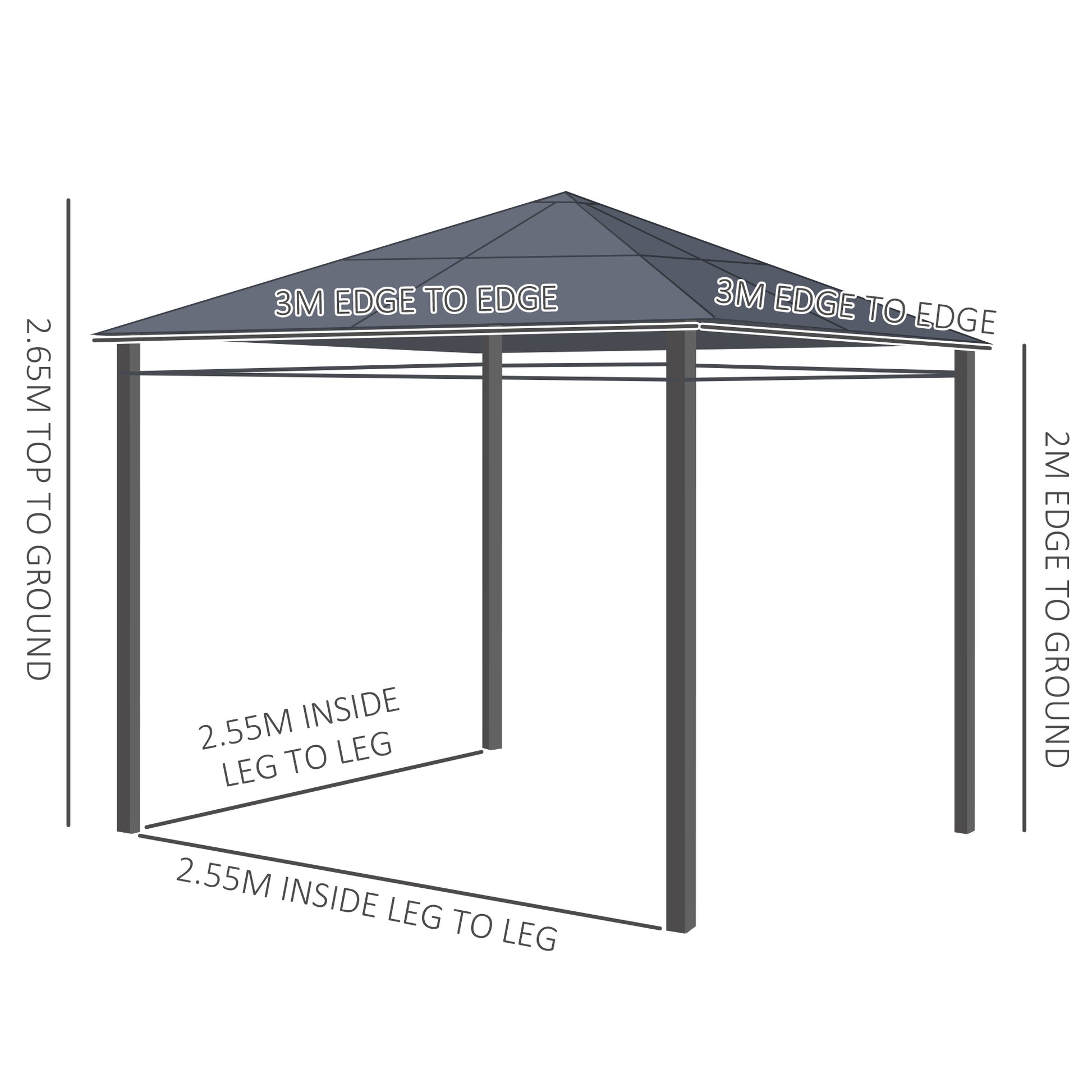 outsunny-3-x-3m-hardtop-gazebo-with-uv-resistant-polycarbonate-roof-steel-aluminum-frame-garden-pavilion-with-curtains-grey