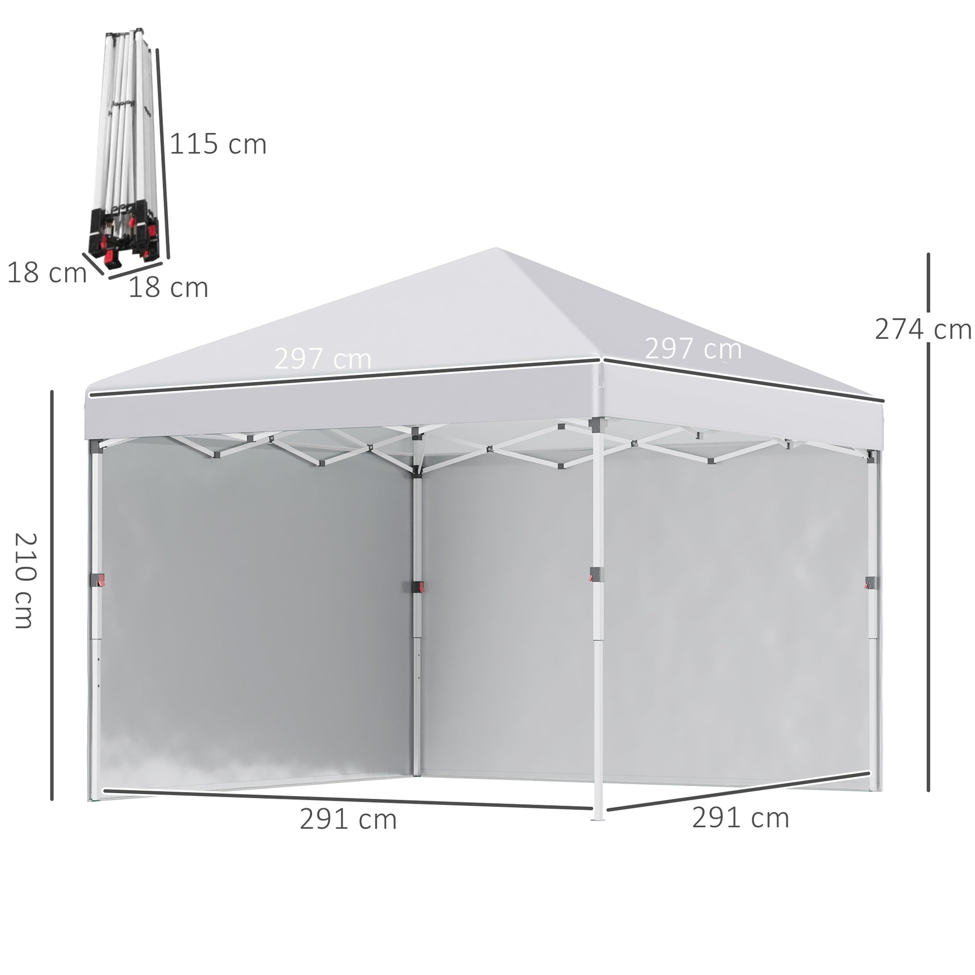 outsunny-3-x-3-m-pop-up-gazebo-with-2-sidewalls-leg-weight-bags-and-carry-bag-height-adjustable-party-tent-event-shelter-for-garden-patio-white