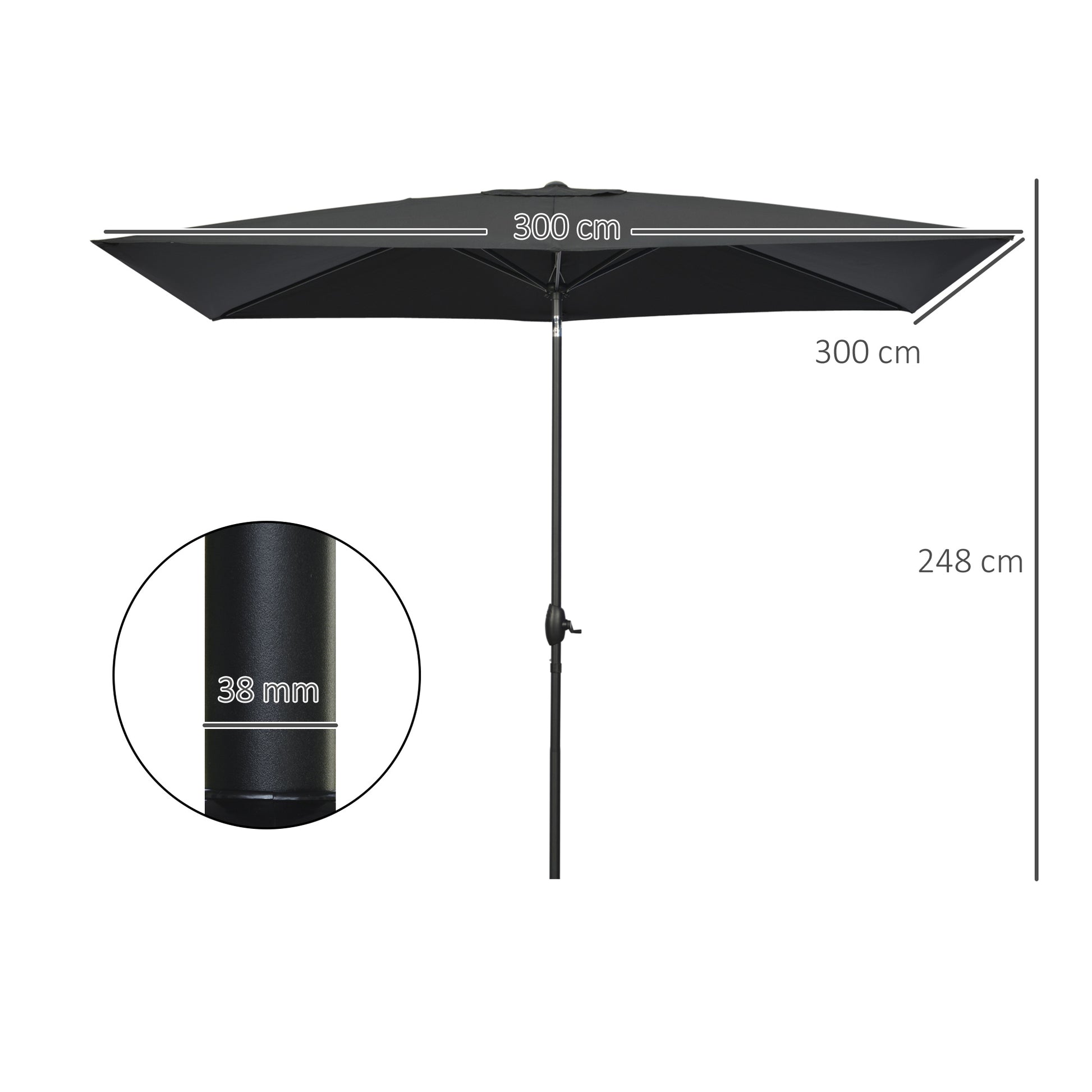 outsunny-2-x-3m-garden-parasols-umbrellas-rectangular-patio-market-umbrella-outdoor-sun-shade-w-crank-push-button-tilt-aluminium-pole-black