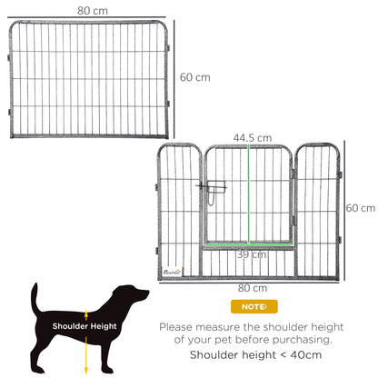 PawHut Heavy Duty Dog Pen with 2 Doors, 16 Panels Dog Playpen, Portable Puppy Pen for Indoors, Outdoors, 60H cm