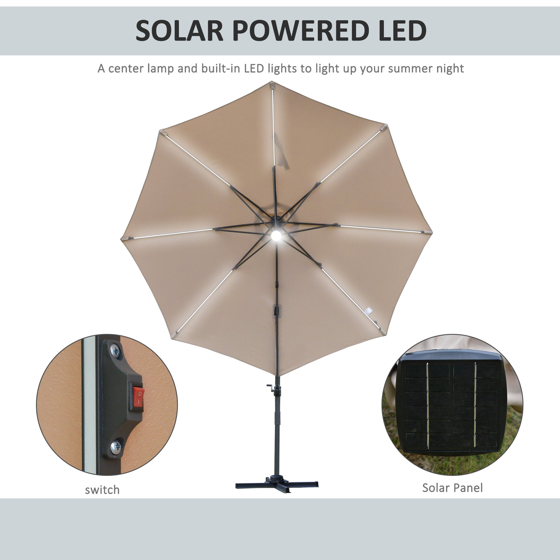 outsunny-3m-cantilever-roma-parasol-garden-sun-umbrella-with-led-solar-light-cross-base-360-rotating-brown