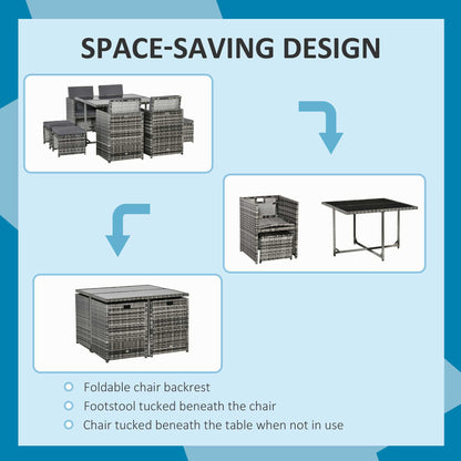 outsunny-9pc-rattan-garden-furniture-outdoor-patio-dining-table-set-weave-wicker-8-seater-stool-mixed-grey