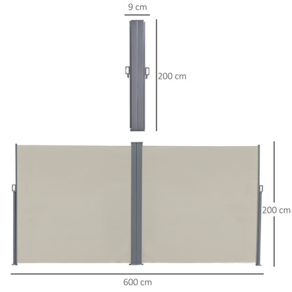 outsunny-patio-retractable-double-side-awning-folding-privacy-screen-fence-privacy-wall-corner-sun-shade-wind-screen-room-divider-cream-white