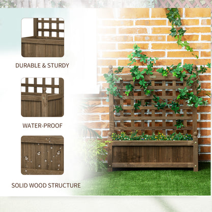 outsunny-garden-planters-with-trellis-for-climbing-vines-wood-raised-beds-for-garden-flower-pot-indoor-outdoor-brown