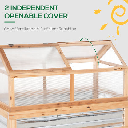 outsunny-raised-garden-bed-with-greenhouse-top-garden-wooden-cold-frame-greenhouse-flower-planter-protection-122x-61-x-81-7cm-natural