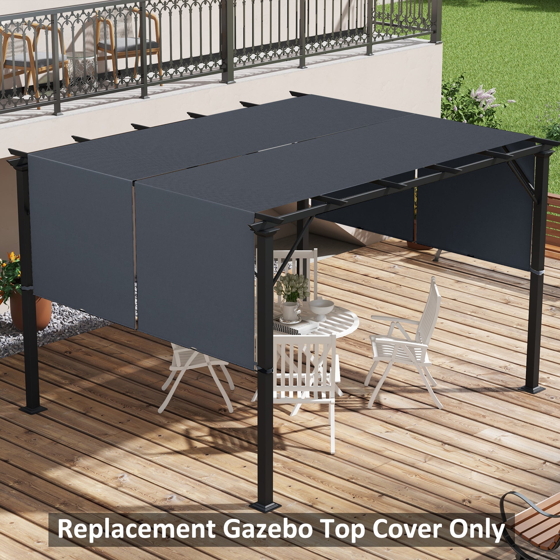 outsunny-2-pcs-uv-protection-pergola-replacement-canopy-pergola-shade-cover-easy-to-install-for-3-x-3m-pergola-dark-grey